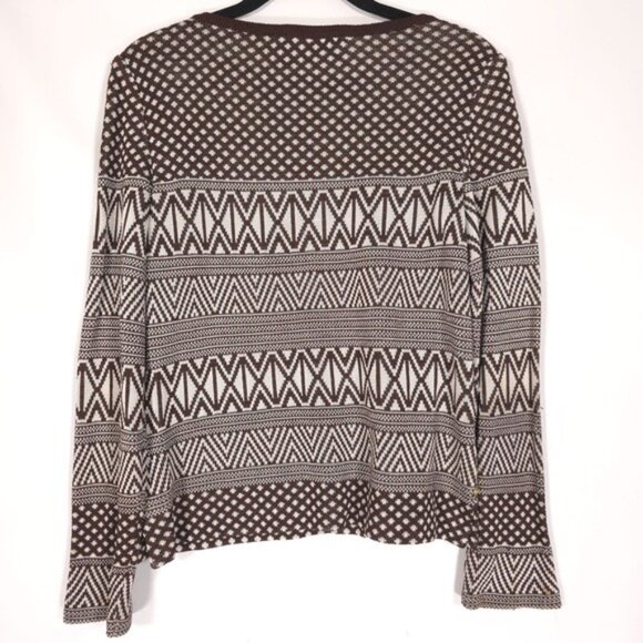 ST. JOHN COLLECTION Women’s‎ Knit Top Pullover Geometric USA🇺🇸MADE Size 4 - Picture 2 of 14